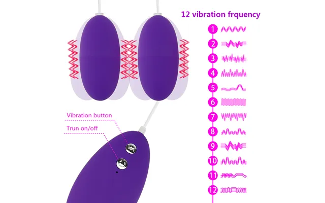 Double Eggs Vibrator 12 Frequency Stimulation Clitoris G Masturbator Suitable For Female Adults Se