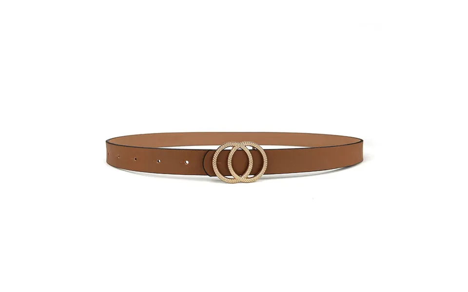 Double Round Buckle Women's Retro Decorative Belt - Versatile Fashionable Jeans