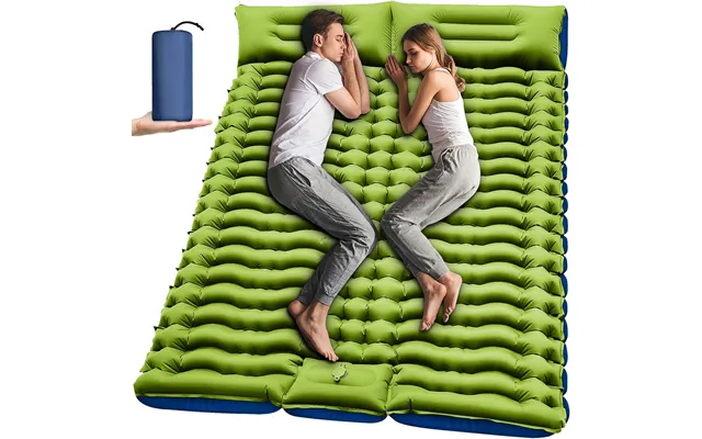 Double Sleeping Pad - Self Inflating 4 Extra-thick For 2 Person With Pillow Built-in Foot Pump Inflatable Sleeping Mat F product image