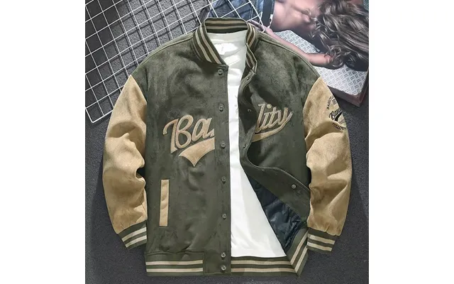 Ede Baseball Uniform Men S Autumn Winter Retro Jacket Loose Top Embroidery Bomber Tide