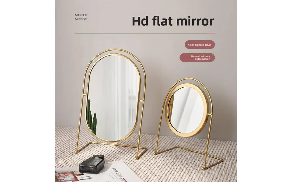 Elegant Vanity Mirror With 360 Rotation - Classic Round Oval Dressing Table Mirror In Gold Black Pink White For Living R