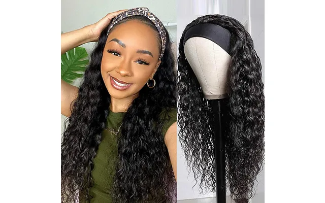 European And American Wig Women's Ice Silk Hair Band Headband Long Curly Hair African Small Roll Wig Headband Wig Headba