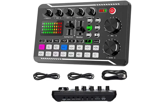 F998 V8s Microphone Live Mixer Board Sound Card Audio Mixing Console Amplifier
