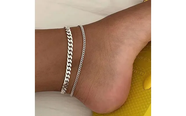 Fashion Double-layer Anklets Simple Personality Punk Style Anklet Niche Design Chain Multi-layer