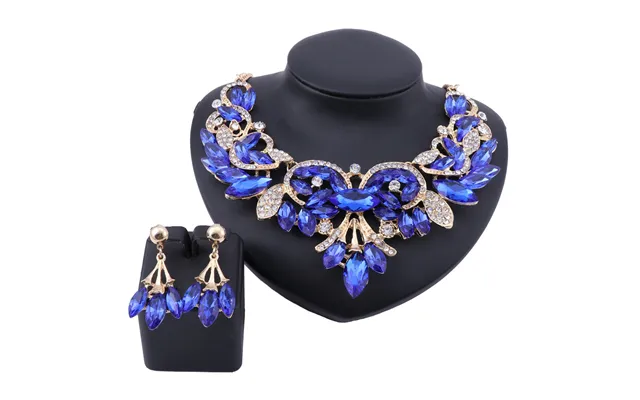 Fashion Rhinestone Crystal Choker Necklace For Women Statement Necklaces Earring Wedding Party Jewelry Sets