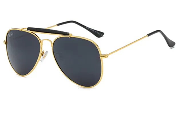 Fashionable Retro Pilot Sunglasses Driving Fishing Outdoor Toad Glasses - Men's Color Film product image