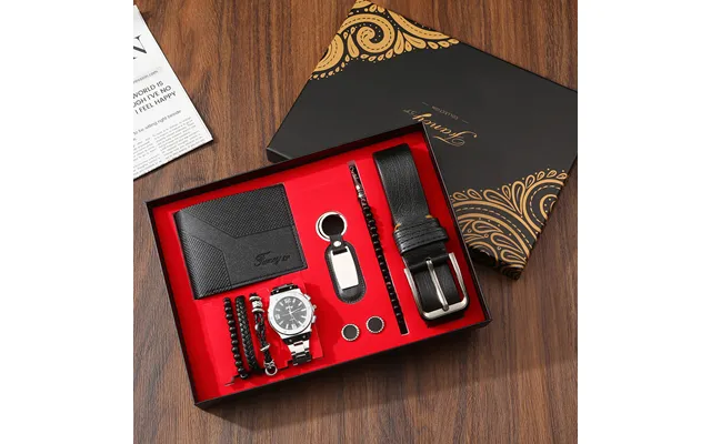 Father's Day Gift Set Company Annual Meeting Gift Customers High End Wallets Belts Watches Gift Sets For Customers