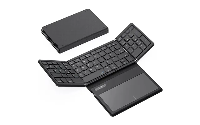 Foldable Bluetooth Keyboard Portable Full Size Folding Keyboard With Touchpad Wireless Travel Keyboard For Windows Ios A