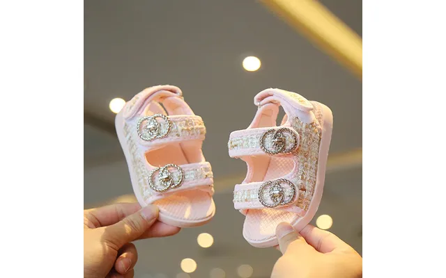 Girls Summer Sandals Princess Elegant Double Hook Design Fashion Shoes Baby Soft Beautiful Beach Sandals