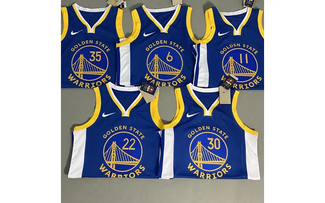 Golden State Warriors Adults Men's V-neck Away Curry 30 Thompson 11 Durant 35 Basketball Jersey All Sizes Blue
