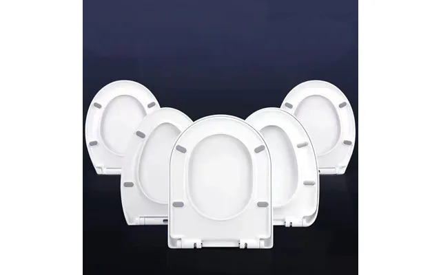 Heavy-duty Uf Resin Toilet Seat Cover - Universal Square Slow-close Commode Lid With Rustproof Hinges Thick Bathroom Toi product image