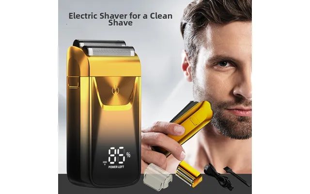 High Power Smart Electric Shaver With Digital Display Fully Washable Metal Reciprocating Rechargeable Men's Grooming Too product image
