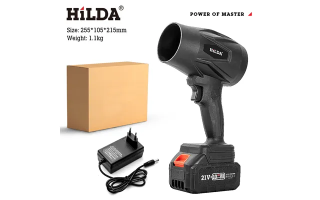 Hilda 1200w Cordless Leaf Blower With Turbo Fan - High Power 3000mah Battery, 35,000 Rpm, Lightweight & Ergonomic