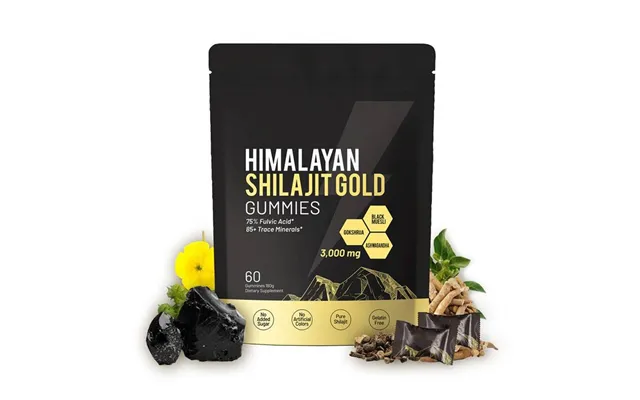 Himalayan Shilajit Gold Gummies 3000mg Pure Shilajit 75% Fulvic Acid - 85 Trace Minerals 60 Gummies product image