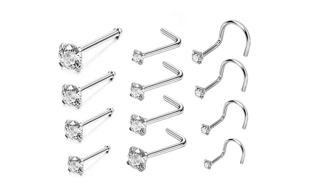 Hot Sale 316 Stainless Steel Piercing Zircon Nose Nail Masonry Nose Nail