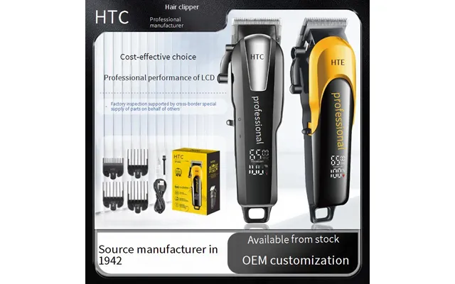 Htc Professional Hair Clipper For Men, Women & Pets - Cordless Rechargeable Trimmer With Ceramic Blade, Low Noise 46-70d product image
