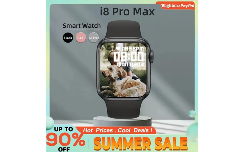 I8 Pro Smartwatch Custom Dial Men Women Heart Rate Monitor Bluetooth Calling Sport Iwo Smart Watch Vs W27 X8 Max