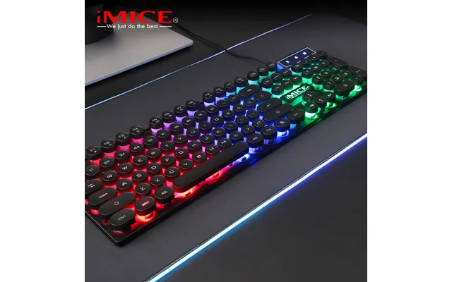 Imice Direct Usb Desktop Punk Mechanical Touch Suspended Round Hat Esports Glow Game Keyboard