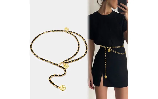Ins Metal Waist Chain With Three Camellia Women's Chains Adjustable Elastic And Tight Small Waist Accessories High Grade