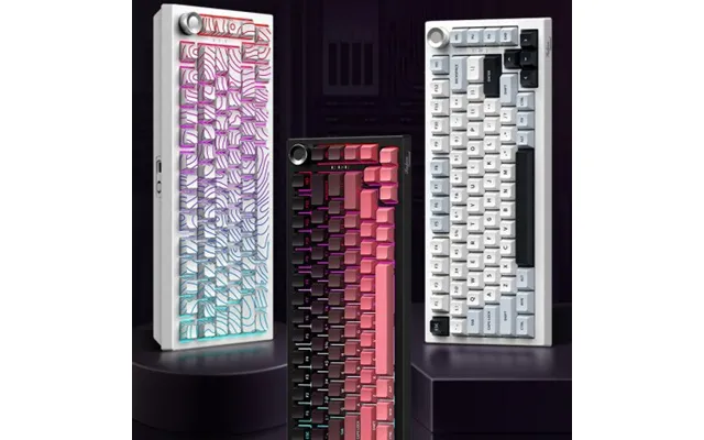 K75pro Customizable Three-mode Mechanical Keyboard Side-printed Wireless Bluetooth Office Gaming E-sports Dedicated