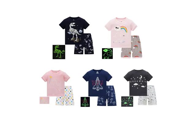 Kid's Clothing Baby Cotton Short-sleeved Riband Cotton Children's Pajamas Air-conditioning Clothes Home Clothes
