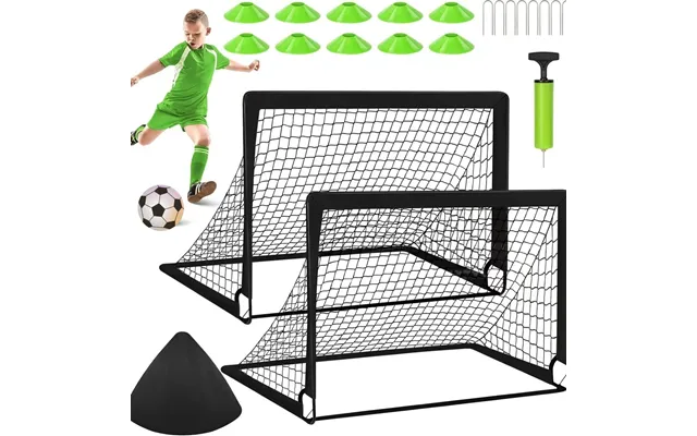Kids Soccer Goal Set - Football Training Net For Beginners With Multiple Color Options