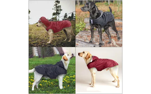 Large Pet Small Rain Poncho Waterproof Windproof Hooded One Size Dog Raincoat Reflective product image