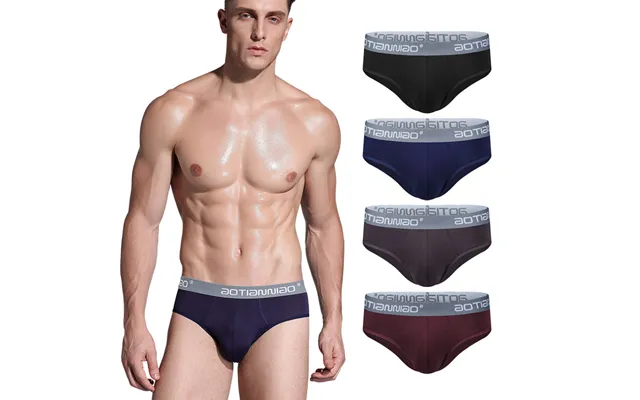Men's Briefs Modal Fiber Youth Breathable Sexy Mid Waist Pants Comfortable Underpants Men Large Size Wholesale product image