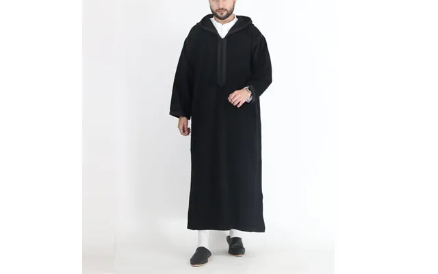Men's Clothing Long Men's Hooded Shirt Muslim Robe