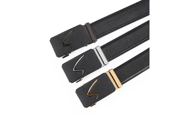 Men's Frosted Hollowed-out Lettering Alloy Automatic Buckle Belt