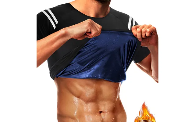 Men's Sweat-inducing Suit Body-shaping Clothing Tight-fitting Tummy-control Sports Top Beer Belly Corset Round Neck Fitn product image