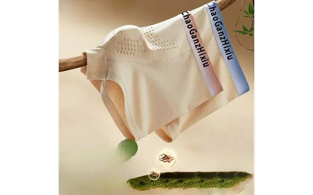Men's Underwear 80s Natural Colored Cotton Underwear Men's Boxer Briefs 7a Healthy Non Dyed Negative Ion Cordyceps Maint product image