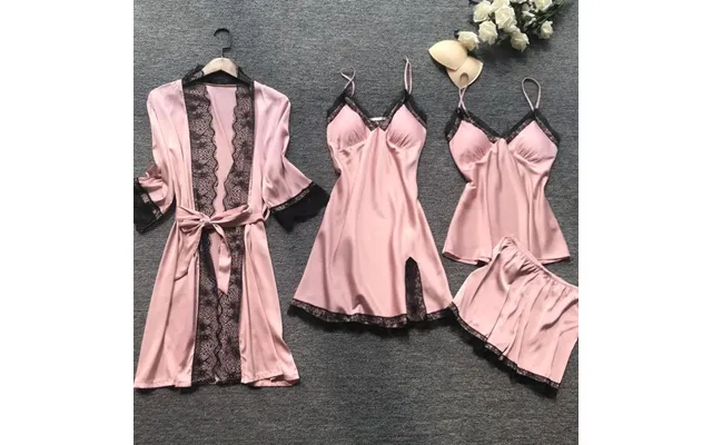 Midnight Glamor Sexy Pajamas Sexy Pajamas Four-piece Set Suspenders For Women With Breast Pads product image