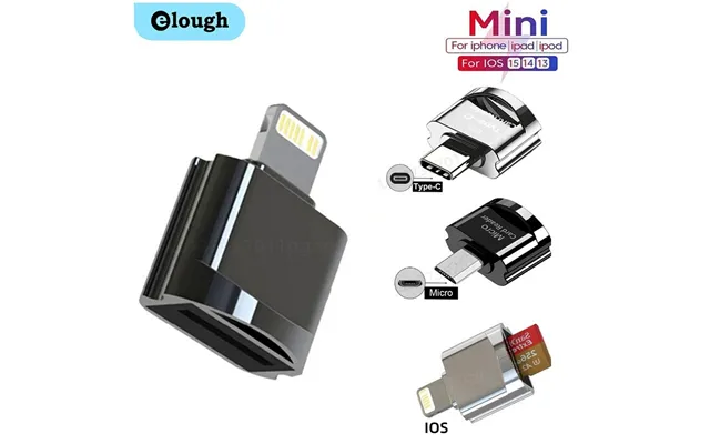Mini Micro Elough Type C Sd Tf Card Reader Otg Adapter For Ios 13 Above System Otg Memory Card Reader For Ipho