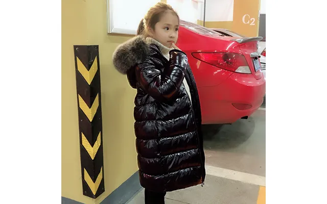 Mother & Kids 2024 New Children's Down Jacket In The Long Over The Knee Thick Big Fur Collar Children's Clothes Baby Boy product image