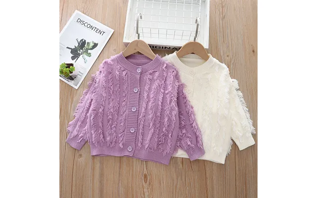 Mother & Kids New Autumn New Children's Sweater Cardigan Foreign Style Fringed Knitted Cardigan Sweater Baby Coat product image