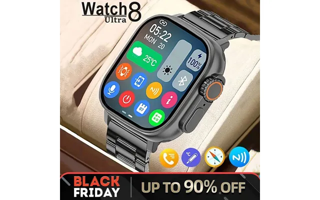 New Body Temperature Ultra Series 8 Nfc Smartwatch Wireless Charging Bt Call Men Women For Smart Watch For Gift