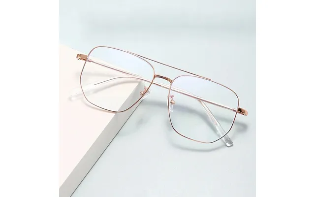 New Fashion Stainless Steel Frame Plain Anti-blue Glasses Europe And The United States Double Beam Flat Light Mirror Men product image