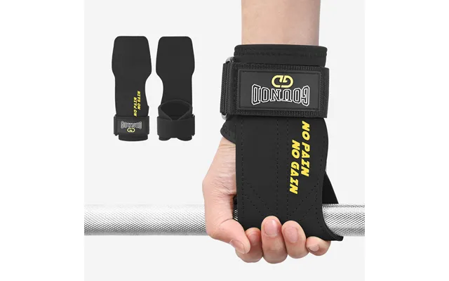 New Fitness Double Layer Thickened Leather Palm Guard Equipment Non Slip Wear Resistant Wrist Guard Hard Pull Power Belt product image