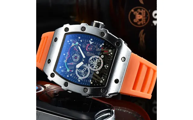 New Hot Selling Richard Quartz Watch Wine Barrel Casual Waterproof And Waterproof Single Calendar Men's Watch Business W product image