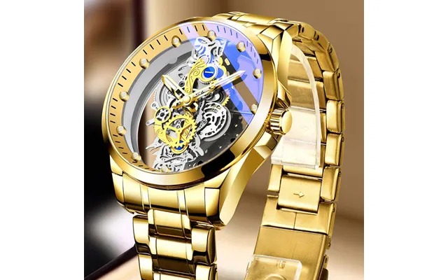 New Men Watch Skeleton Automatic Quartz Watch Gold Skeleton Vintage Man Watch Mens Watches Top Brand Luxury product image