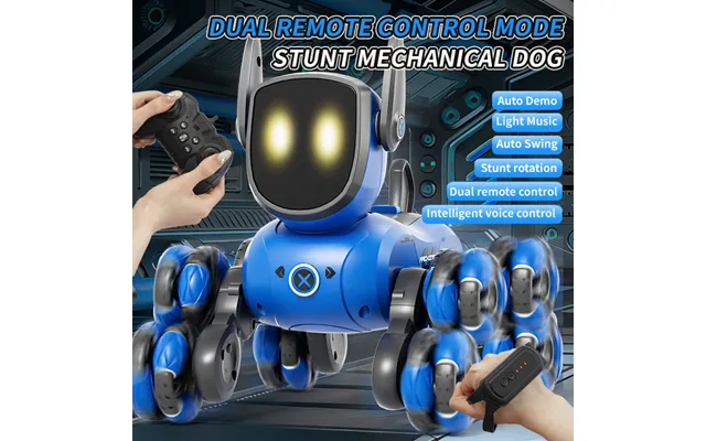New Small Mini Eight Wheel Multi Function Remote Control Robot Dog Intelligent Dual Control Parent Child Interactive Toy
