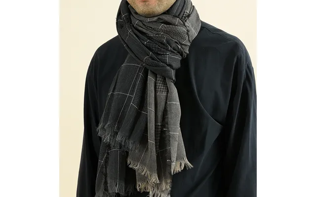 New Style Of Woven Men's For Export - Winter Dual Color Patchwork Plaid Fringe Large-sized Scarves