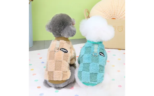 Pet Dog Pull Ring Clothes Pet Two-leg Velvet Clothing Pet Dog Clothing Autumn And Winter 23 Fashion Smiley Face Velvet C product image