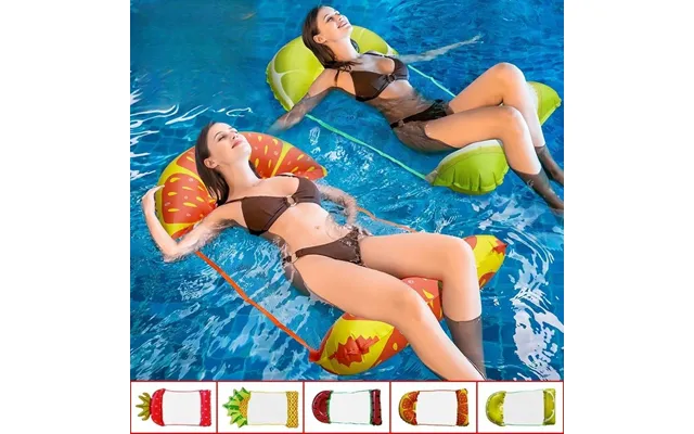 Pineapple Inflatable Floating Bed Foldable Pvc Pool Float For Kids With Safety Net Tropical Fruit Series Water Hammock F
