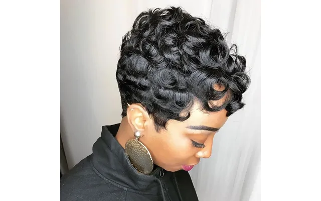 Pixie Cut Wig Human Hair Wigs For Black Women Short Layered Culry Wavy Pixie Wigs For Black Women Glueless Full Machine 