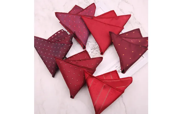 Pocket Scarf Wedding Groom's Small Square Scarf Burgundy Groomsmen Wedding Suit Men's Formal Wear Wedding Accessories product image