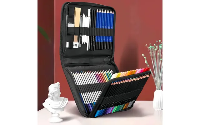 Professional 37-piece Sketching Set With Wooden Pencils & Colored Pencils Art Supplies For Beginners & Artists Portable  product image