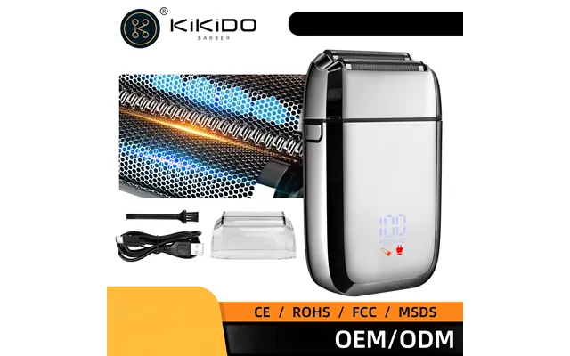 Professional Men's Rotary Shaver - Led Display, Floating Heads, Wet Dry Use, 120min Runtime, Low Noise Silver Edition product image