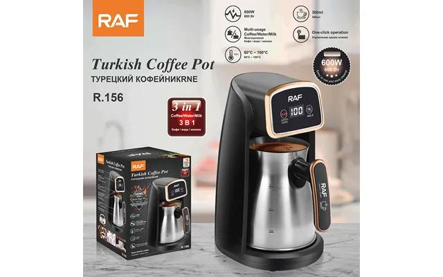 Raf Home Heating Stainless Steel New Turkish Pot Portable Office Coffee Tea Maker R156